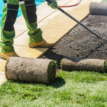 Poolside turf installation services in Plano, TX