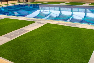 Residential Poolside Artificial Turf Project in Dallas